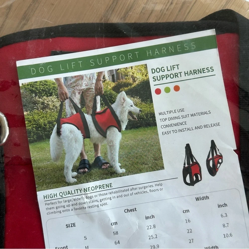 Dog Lift Support Harness - Size Small